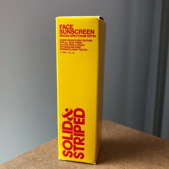 solid and striped face sunscreen